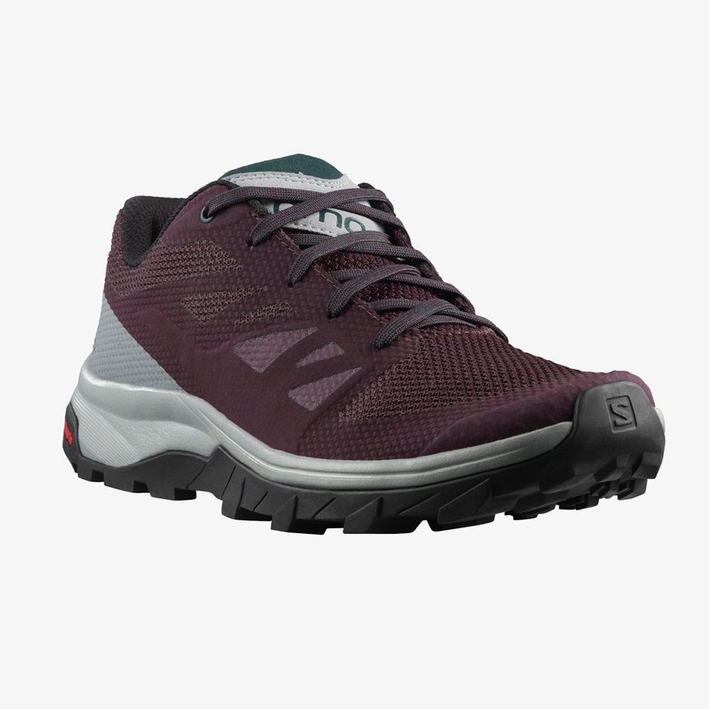 Chaussures De Trail Running Salomon Femme Bordeaux - Salomon OUTLINE - France (5902-QXTWR)